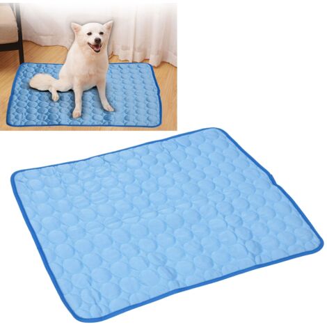 Tapis Cooling pour Chien et Chat, Blue XXL, Matériel Doux et Respirant pour Canapé, Lit, Sol et Cage (1/5)