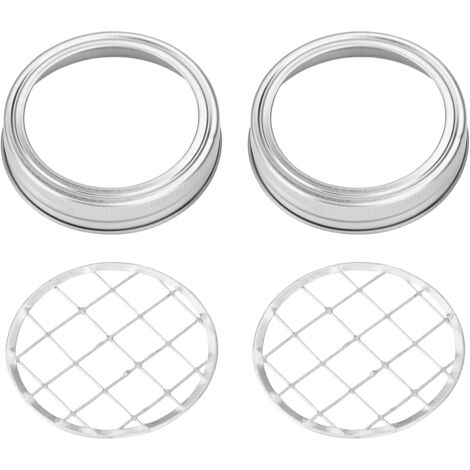 Plateau Fleurs en Métal pour Mason Jar - Inserts Grille Frog - 2 Pièces Tinplate Argenté, Rangement & Décor Plantes, Branches, Stylos (1/5)