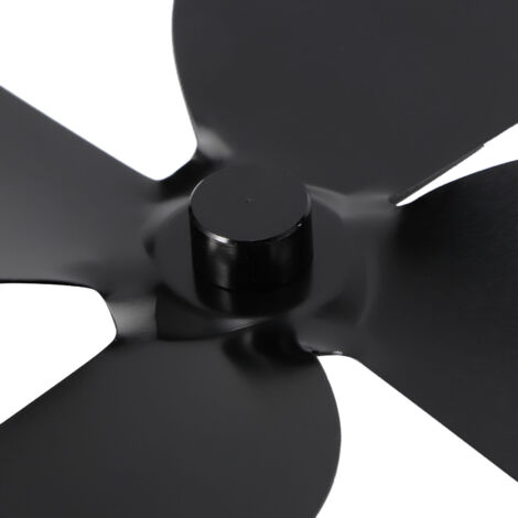 Pale de ventilateur pour poêle avec 4 feuilles noir Pièce de remplacement pour appareil de chauffage domestique (1/5)