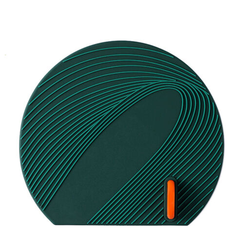 Bouchon de Drain de Douche avec Design en Cupule Silicone - PVC Dark Green, Pattern Lines, 6 Inches (6 inches), 14 x 16cm, 1 Pièce (1/5)