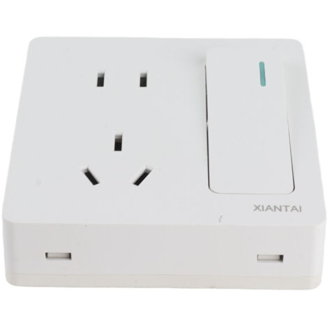 Interrupteur de Prise Électrique PC Ultrale avec 5 Pôles à Contrôle Unique Blanc - Matériau Ignifuge à 850°C pour Maison Bureau Hôtel (1/5)