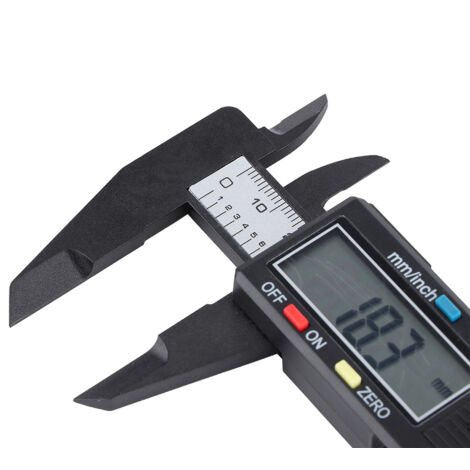 Vernier Caliper + Disque LCD Digital 150mm / 6" Black, Gauge Scribing Measuring Tools (1/5)