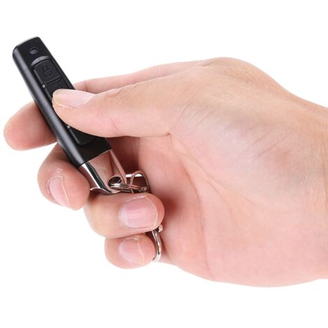 Clone de télécommande universel pour porte de garage et alarme auto - Compatible 433MHz avec support pour HT6010, EV1527 - Télécommande de copie avec matériel ABS, noir, 100m de distance, livré avec b (1/5)