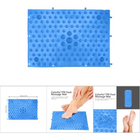 Tapis de Massage des Pieds en TPE Coloré - Blue - Libération Tension Circulation Sang - 28.5x38.5cm (1/5)