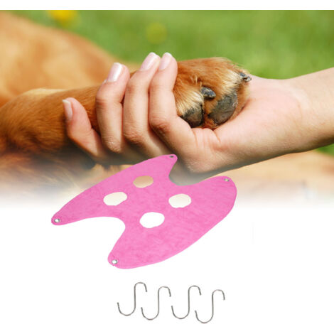 [Hamac de toilettage pour animaux] M Rouge Rose pour bains, coupe de griffes et lavage - Doublé, lavable à l'eau froide - Lot: hamac + 4 crochets (1/5)