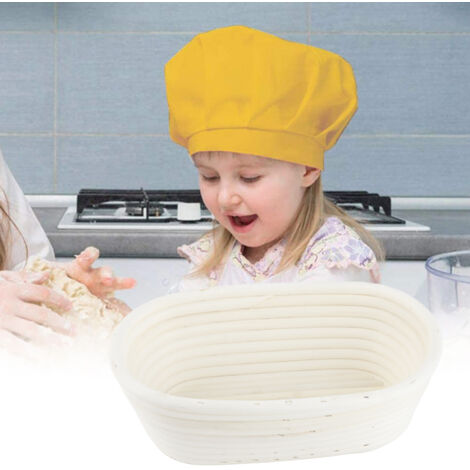 Corbeille à pain de fermentation ovale en rotin - Outil de panification - Accessoire pour cuisson du pain (1/5)