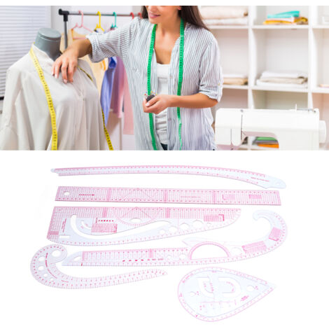 Set de 7 règles à courbes françaises pour couture et patronage débutants taillors designers [Ruler Kit] + [Curve] [7 pièces]