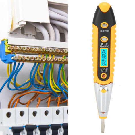 Stylo Électrique Multifunction avec Affichage Digital Haute Précision de Mesure 12-250V AC/DC avec Fin Vanadium-Chrome ABS 35g (1/5)