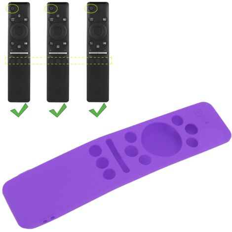Housse de protection silicone pour télécommande Samsung BN59-01312A (170mm, violet, incluse lanière) (1/5)