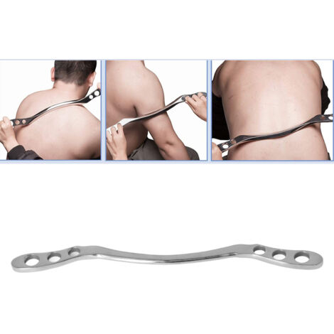 Plaque de Gua Sha en Acier Inoxydable - Outil de Massage Thérapeutique pour le Dos - Modèle 34cm - 318g - Inclus Sac de Rangement (1/5)