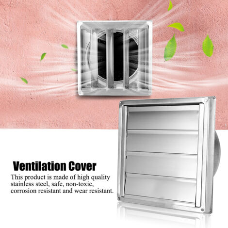 Ventilation et couverture d'air en acier inoxydable, grille de conduit d'air, sortie d'air, extracteur, modèle 14.5cm/18cm, couverture ventilée (1/5)
