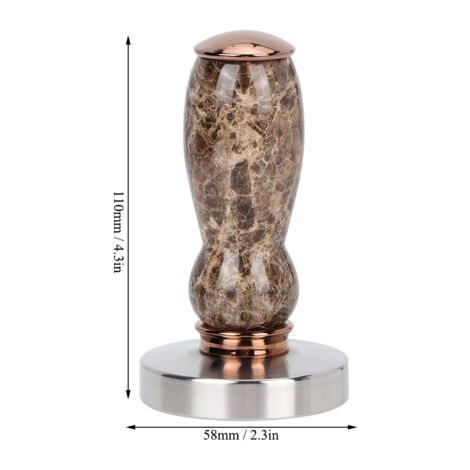 Tamper Café en Acier Inoxydable 58mm - Base Forte 110mm 500g - Pour Espresso et Cuisine (1/5)