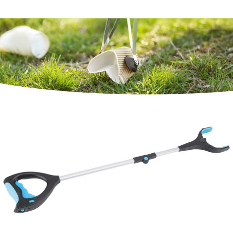 Pince Ramassage Folding Grabeur Telescopique pour Objets & Déchets Aluminium ABS Silicone Longueur 84cm Prise 11cm (1/5)
