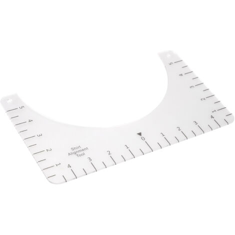[Accessoire de Presse Thermique] + [Gabarit de Positionnement pour T-Shirts] + [Acrylique Transparent] + [Échelle Graduée de 26 cm] + [Alignement Centralisé Facile] + [Pack 1] (1/5)