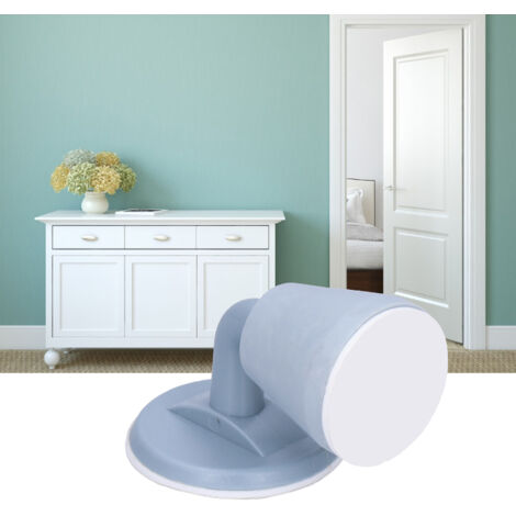 Butoir de Porte Silicone, Stop Anti-Collision en ABS, Lot de 2 Bleu [Bâton Stop Porte, Protecteur Mur] (1/5)