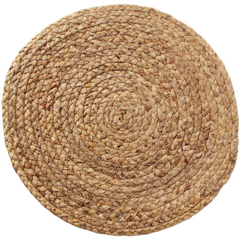 Set de Nappe Rondes en Jacinthe d'eau Naturelle - Protection Table et Isolation Thermique - Diamètre 11cm à 36cm - Coloris Brun - Finition Manuelle