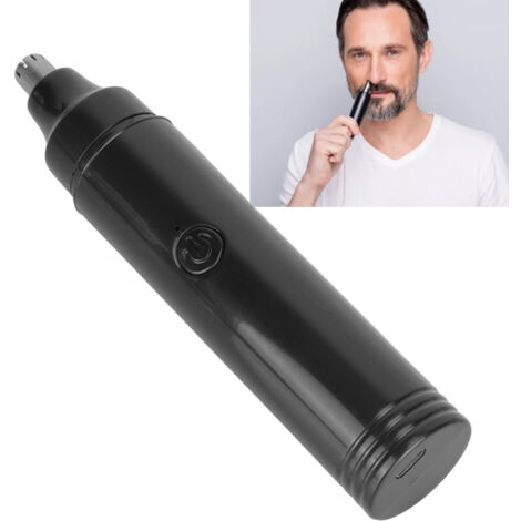 [Épilateur Nasal] Épilateur Réchargeable sans Fil Automatique Lithium Intégré Noir Épilation Précise Design 360° Hygène Facile ABS & Acier Inoxydable Capacité 1000mAh (1/5)