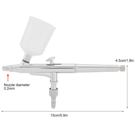 Aérographe Double Action Kit - Cuivre - Capacité Cup 20cc & 40cc - Nozzle 0.2mm, 0.3mm, 0.5mm - 2 Fluid Bottles + Storage Case (1/5)