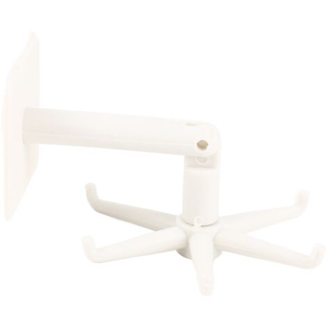 Porte-Utensiles Rotatif 6 Bras Fixation Adhésive Multifonction - Support ABS pour Cuisine 7.5x5x3.5cm Blanc (1/5)