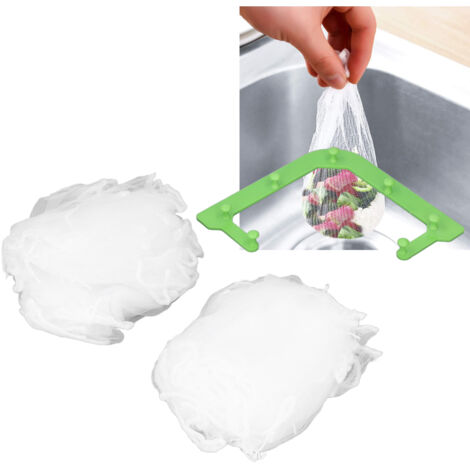 Corbeille Filtre Sink Triangle Sac Collecteur Garbage Déchets Kitchen ABS Cotton 124g Net Drain Basket x2 Filter Net (1/5)