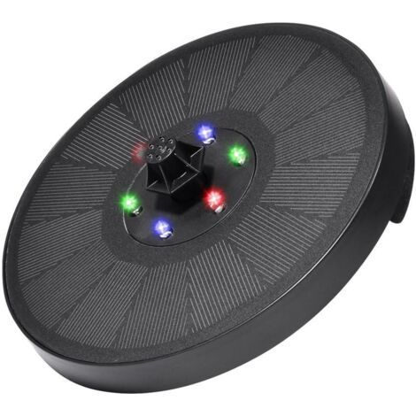 Fontaine Solaire à LED pour Jardins et Bassins avec 7 Buscles et Contrôle du Niveau d'Eau (1/5)