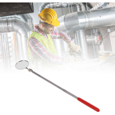 Miroir d'inspection télescopique CT-502 [Flexible Rond 27.5cm] Inspection Antidérapant Acier Inoxydable 84g