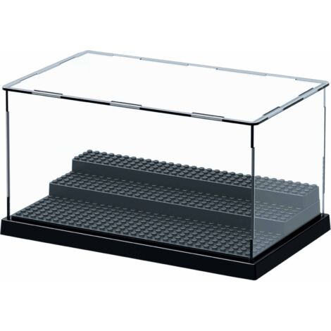 Vitrine en acrylique transparent - Modèle 3 étages (26.5x16.2x3.5cm) - Pour figurines, bijoux et collections (1/5)