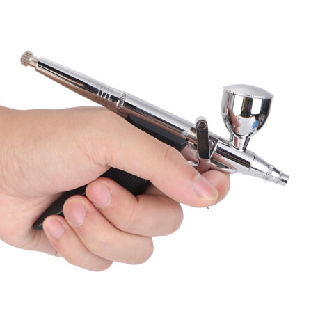 Kit Airbrush Dual Action - Compresseur Airbrush et Kit Complet pour Art, Peinture et Décorations avec Gâchette Sécurisée et Buses Multiples pour G-166AT (1/5)