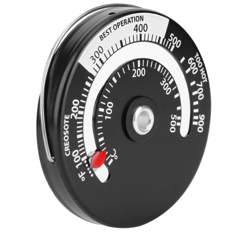 Thermomètre à Magnétique - Thermomètre de Four et Barbecue en Aluminium Alloy - Afficheur Température de 0‑500℃ avec Double pièces pour Cuisine