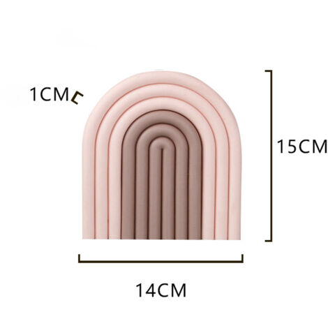 [Tapis de table] Tapis anti-dérapant durable en TPR, épais pour coupes et plats, isolation thermique, rose gradient (1/2)