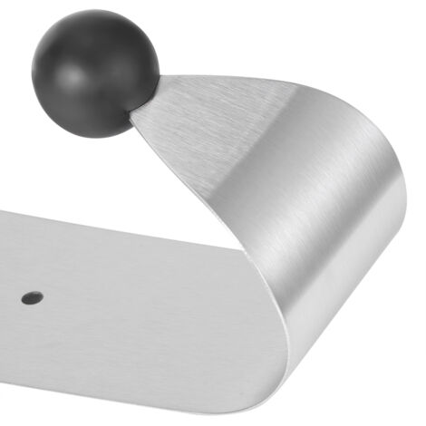 Porte Serviettes de Table Accroché Sous Meuble, Inox, Noir et Argent, 33.5 cm (1/5)