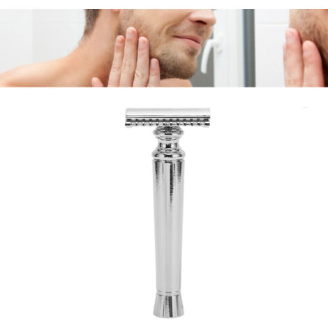 Rasoir Classique Sécurité Antiquité Tondeuse [Édition Durable] Shaver 3 en Aluminium-Zinc Argenté Étanche pour Voyages ou Coffret Cadeau pour Barber (1/5)
