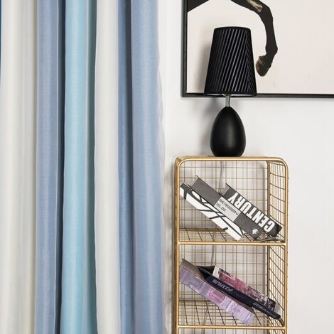 [Store Curtain] Élégant Voilage Doublé Polyester Hollow - 1x2m Dark Blue pour Lit et Salon (1/5)