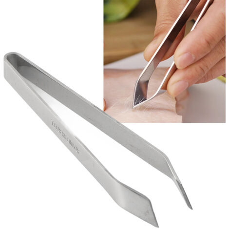 Pince à Os de Poisson 430 Stainless Steel, Extra-Long 9 cm, Durable et Corrosion-Resistante pour Débarrasser des Arêtes et Poils d'Animaux (1/5)