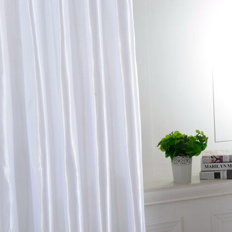 Voile pour Fenêtre Salon et Salle de Bain en Fibre Polyester Blanche 100 x 250 cm - Rideau Anti-UV et Noirceur 1 pièce (1/5)