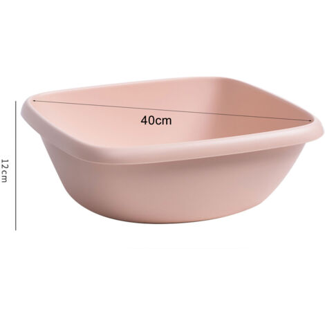 Bac de Lavage Plastique Familial Maison Dormitory Cute Square Basin lavage lavage Dishing Grande Pink (1/5)