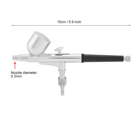 Aérographe Dual Action Gravity Feed Modèle G-130 avec Bec de 0.3mm en Cuivre pour Art et Cosmétique (1/5)
