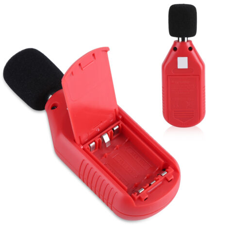 Détecteur Sonore Mini avec Backlight pour Mesure dB (0.1dB précision, micro 1/2", 30-130dB, écran LCD, hold/max/min)