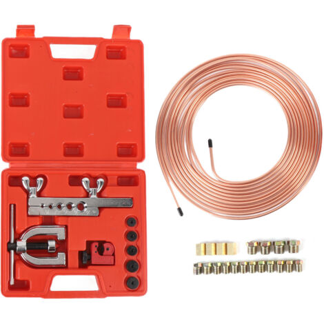 Kit d'expansion de ligne de frein CT-2032D avec tube cuivré 3/16in et kit de tools pour flares simple/double (1/5)