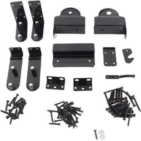 Kit de quincaillerie pour portail coulissant - Accessoires portes coulissantes à roulements à billes robustes pour fonctionnement stable et sécurisé - Compatible jusqu'à 6m et 450kg - Carbon Steel