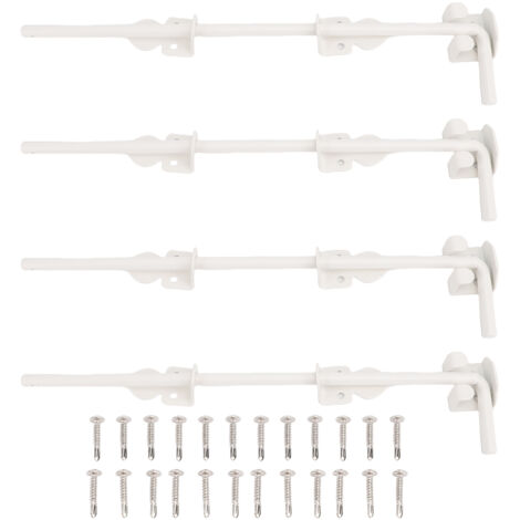 Kit de 4 Verrous d'Ancrage à Barre Cane 18" pour Portes et Grilles Bois/Métal - Barres de 1/2" en Acier Antirouille (1/5)