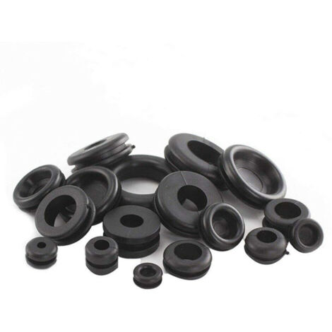Lot de 180 Joints de Grommets en Caoutchouc - Assortiment 8 tailles communes pour fils, cables et branchements (1/5)