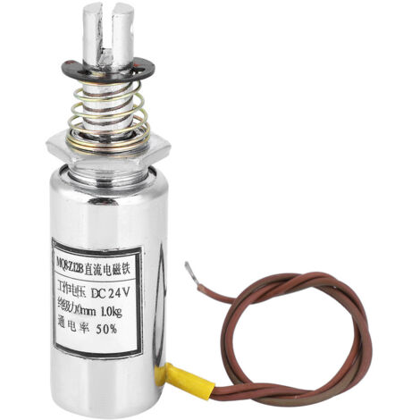 Electromagnets DC Cylindrique Pull-Push Type MQ8-Z12B 9.8N 24VDC pour Automatisation Industrielle et Machines (1/5)