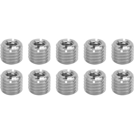 Inserts de Filetage de Réduction en Stainless Steel 303 - 10 Pièces, M8x1.25mm Femelle & M14x2mm Mâle, Kit de Réparation de Threads pour Automobiles, Aviation et Électronique (1/5)