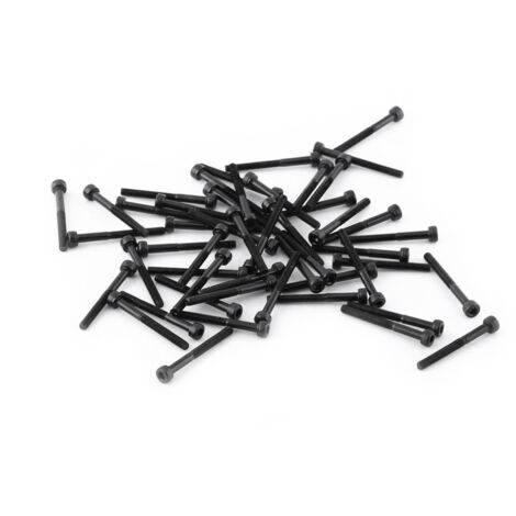 Vis à tête hexagonale interne noir M3 - Pack de 50 pièces (partiellement filetées, 30mm) - Acier carbone grade 12.9 - Fixation haute résistance pour appareils ménagers et DIY (1/5)
