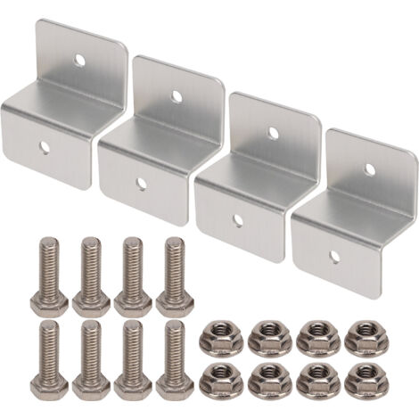 Support de Fixation Z pour Panneaux Solaires Aluminium Premium, 4 Pièces pour Installation Facile sur RV, Véhicule, Bateau. (1/5)