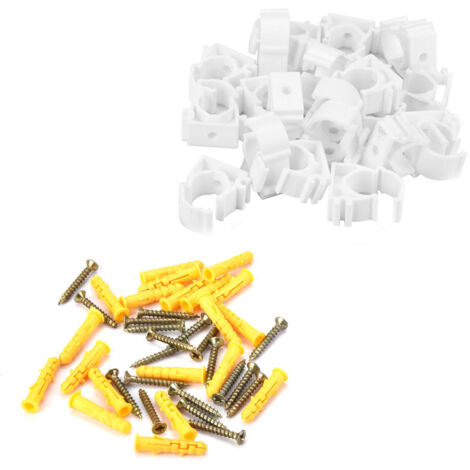 Collier de Fixation pour Tubes PPR - Pack de 20 (20mm) avec Vis pour Installation (1/5)