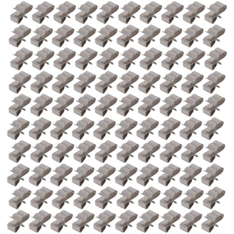 Ensemble Kit de Fixation de Câbles Photovoltaïques 100Pcs Attaches Câble Solaire Panneau PV Clip Cord Fixation Holder Métal (1/5)