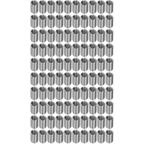 Inserteurs de filetage réparation M6x1 SUS304 100pcs outils vissage fixations sans marque (1/5)