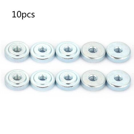 Écrou à main strié plat zincé en acier carbone GB807 M5 516 - Lot de 1, 2, 5 ou 10 pièces pour assemblage mécanique (1/5)